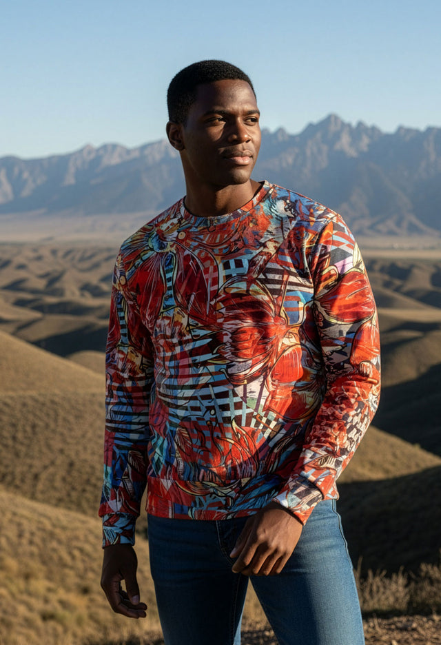 Andrei SM Mens Oversized Long Sleeve Crew