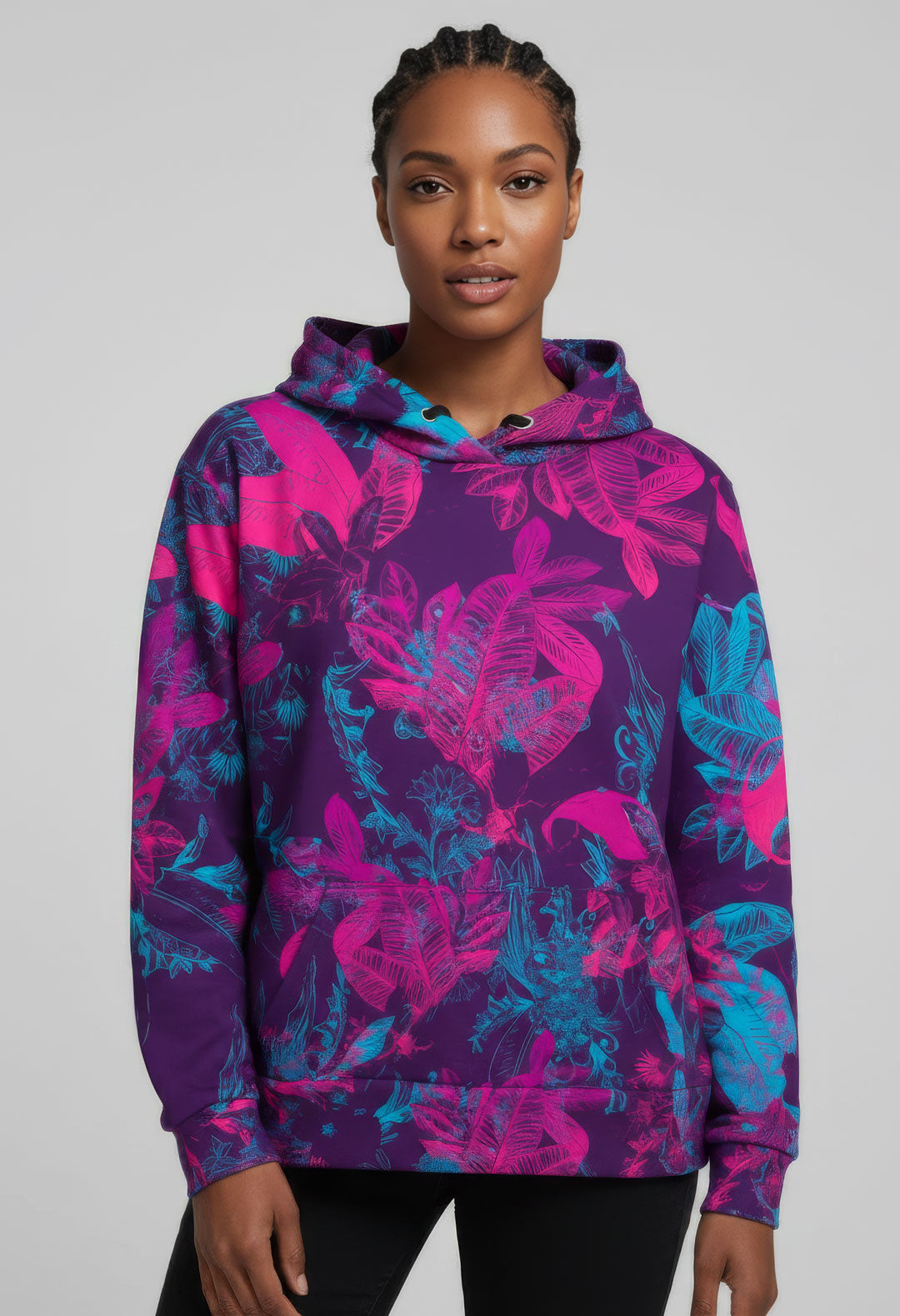 Sania Marie Simple Pleasure Purple Essentials Relaxed Fit Hoodie