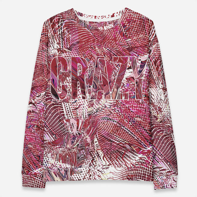 Crazy Relaxed Fit Crew Sweatshirt Plus Size
