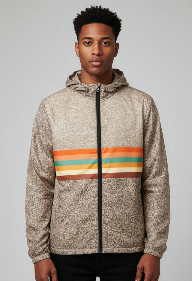 Ika Moss Full-Zip Windbreaker Hoodie