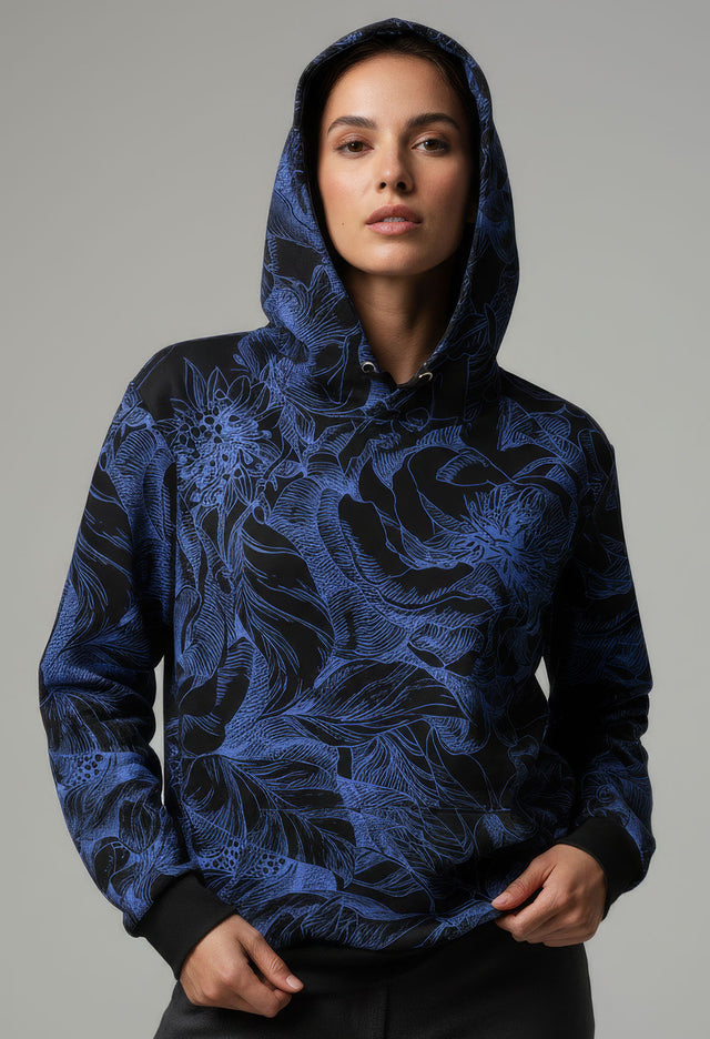 Nari 2 Relaxed Fit Graphic Black Hoodie