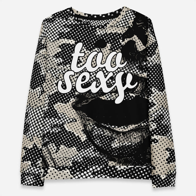 Too Sexy Camo Relaxed Crew Sweatshirt
