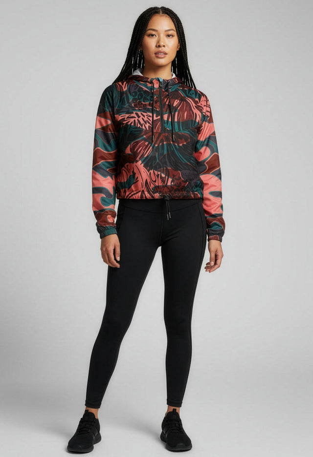 Bova Cropped Half-Zip Waterproof Windbreaker