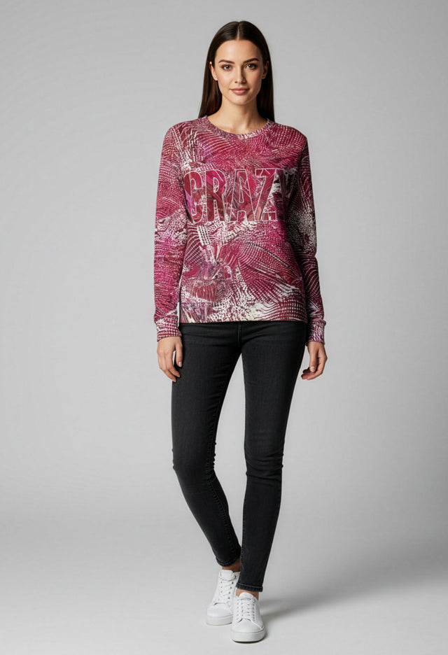 Crazy Women's Relaxed Fit Crew Sweatshirt