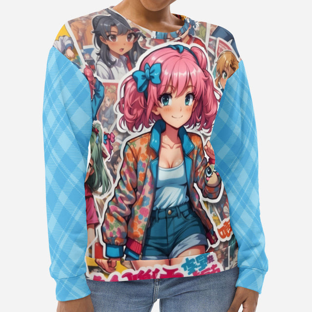 Glitch Graphic Fleece Sweatshirt