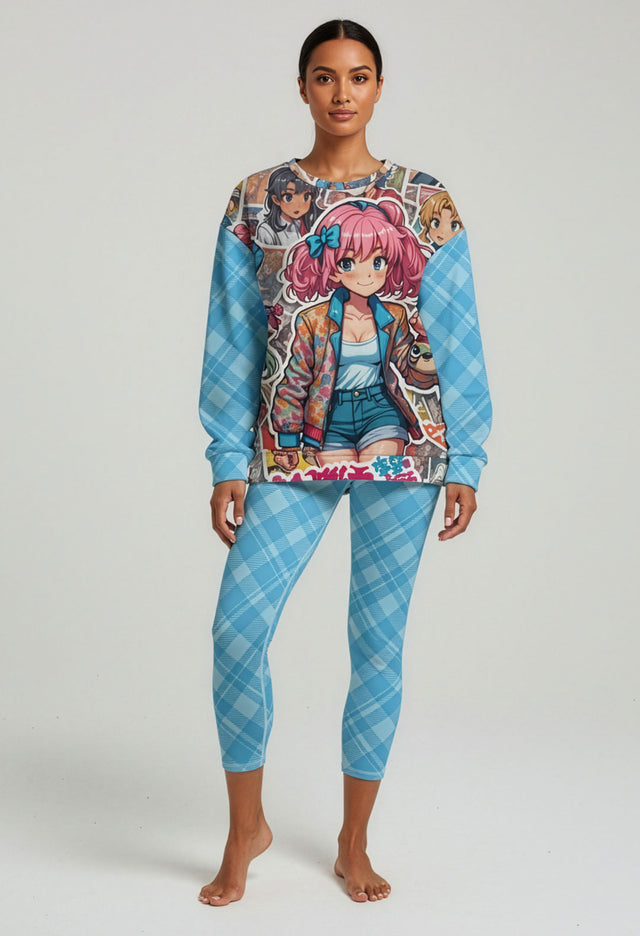 Glitch Graphic Fleece Sweatshirt