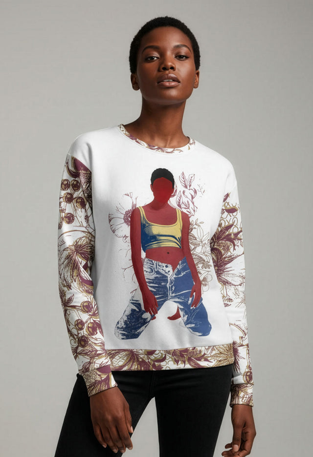 Heartless Relaxed Print Crew Sweatshirt
