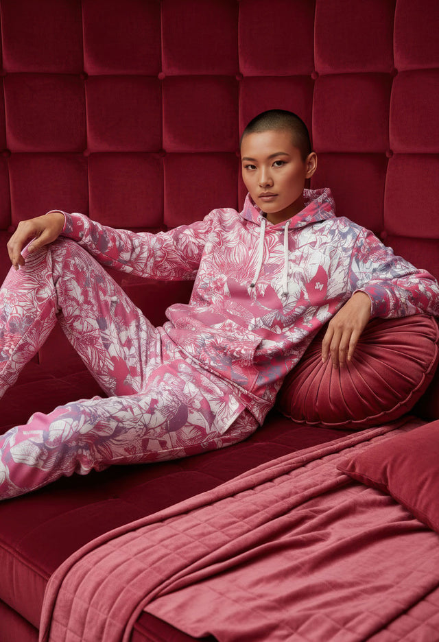 Sudadera rosa con capucha Envy