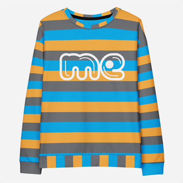 Me Striped Fleece Unisex Crew Sweatshirt