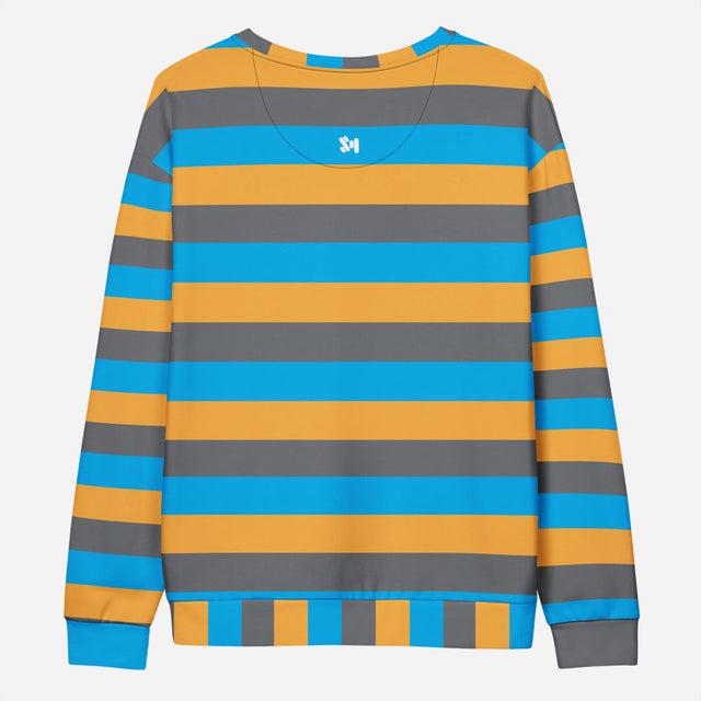 Me Striped Fleece Unisex Crew Sweatshirt