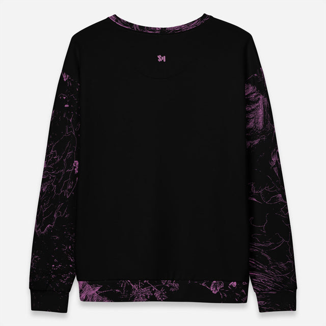 Sexy Track Fleece Black Print Sweatshirt