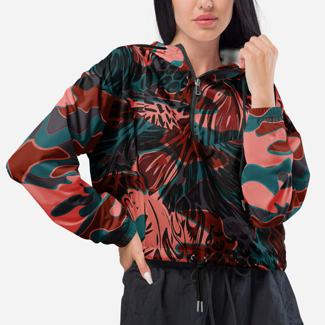 Bova Cropped Half-Zip Waterproof Windbreaker