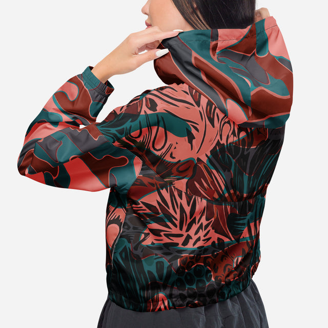 Bova Cropped Half-Zip Waterproof Windbreaker