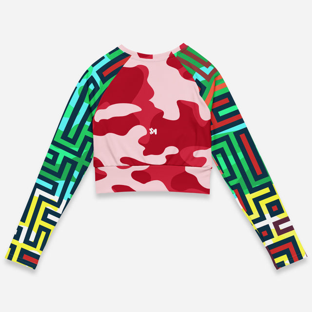 Risha Long-Sleeve Recycled Crop Top