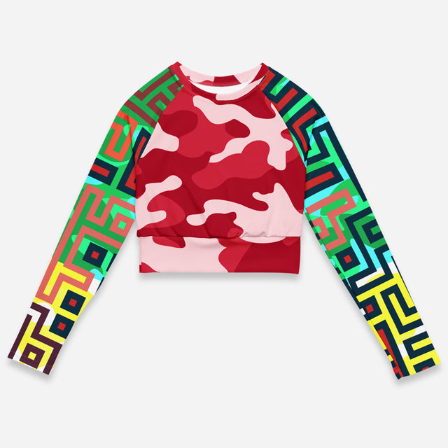 Risha Long-Sleeve Recycled Crop Top