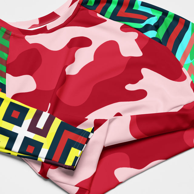 Risha Long-Sleeve Recycled Crop Top