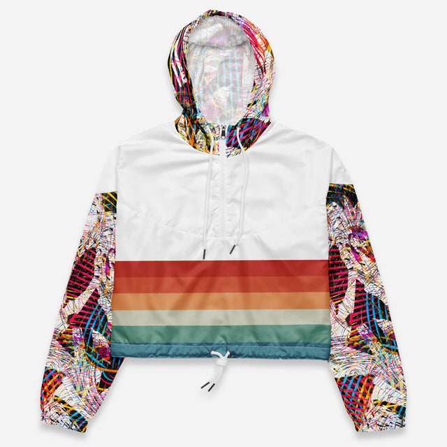 Tiani Cropped Half-Zip Water-Proof Windbreaker