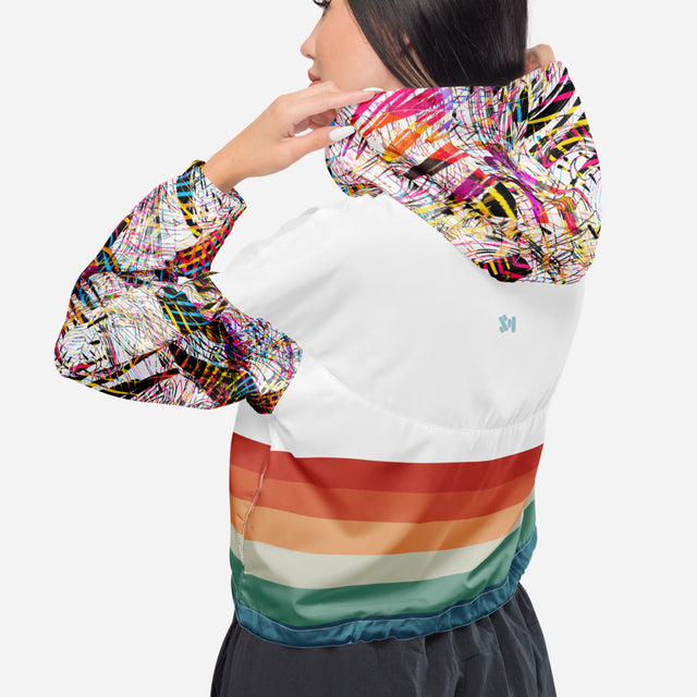 Tiani Cropped Half-Zip Water-Proof Windbreaker