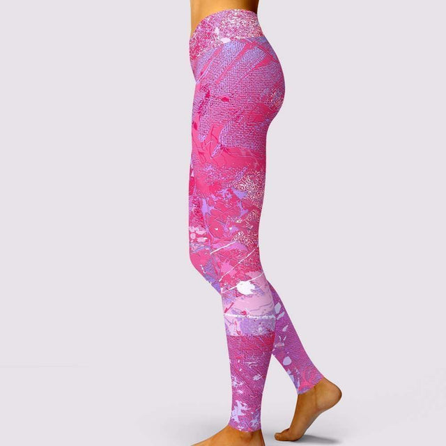 Pink Bubble Gum Leggings by Sania Marie