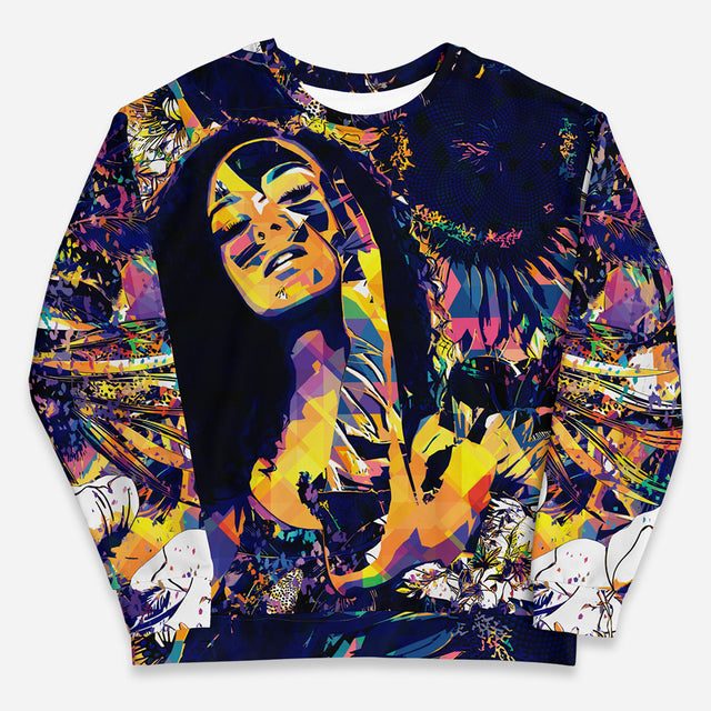 Echo Graphic Black Crew Fleece