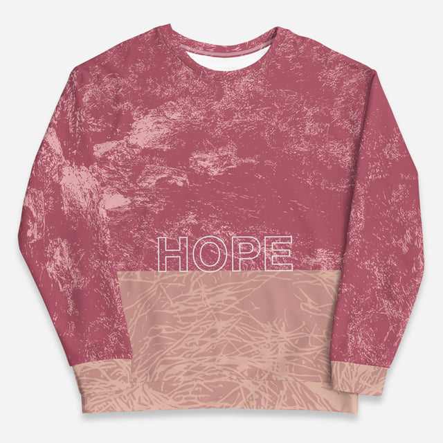 Hope Love Relaxed Fit Crew Sweatshirt