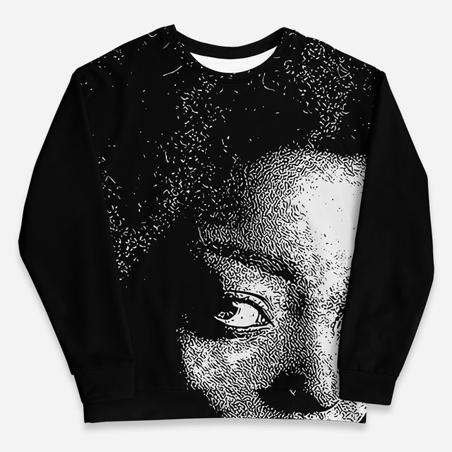 Love Me Relaxed Black Fleece Sweatshirt