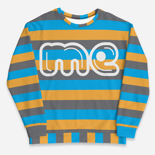 Me Striped Fleece Unisex Crew Sweatshirt