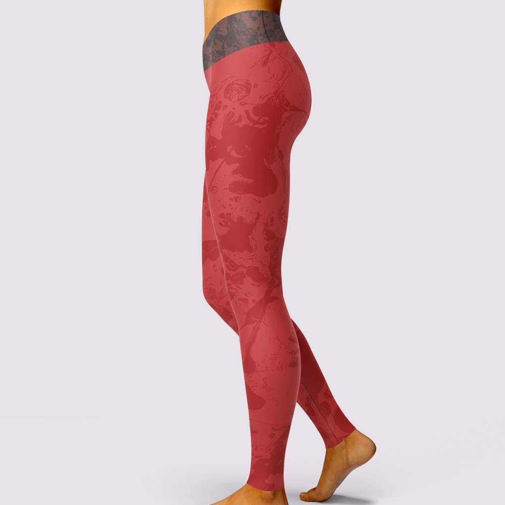 Sania Marie Sweet Marmalade Red HighWaisted Leggings