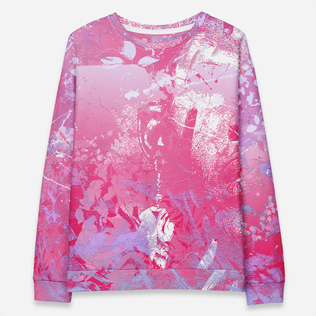 Pink Bubble Gum Love Crew Sweatshirt