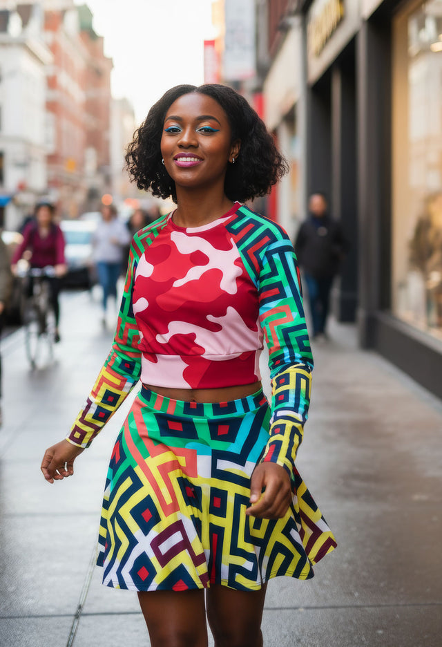 Risha Long-Sleeve Recycled Crop Top