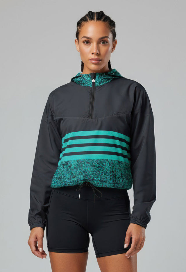 Blueberry Passion Women’s Cropped Windbreaker