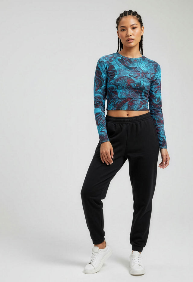 Cool Recycled Pattern Crop Top