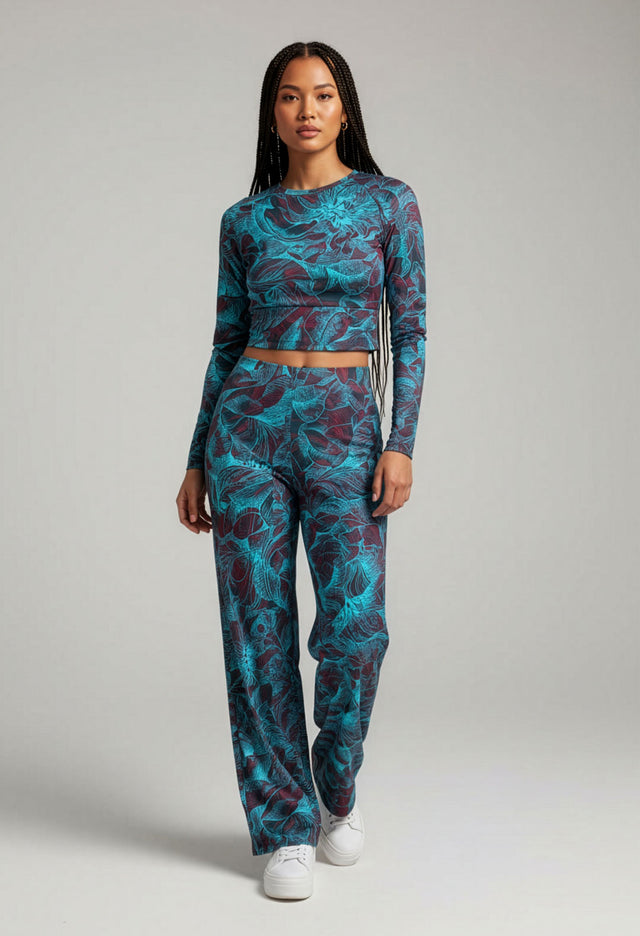 Cool Recycled Pattern Crop Top