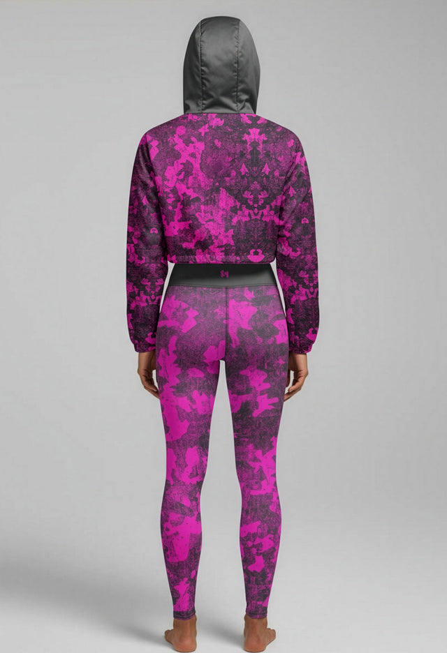 Crazy Love Lightweight Cropped Camo Windbreaker