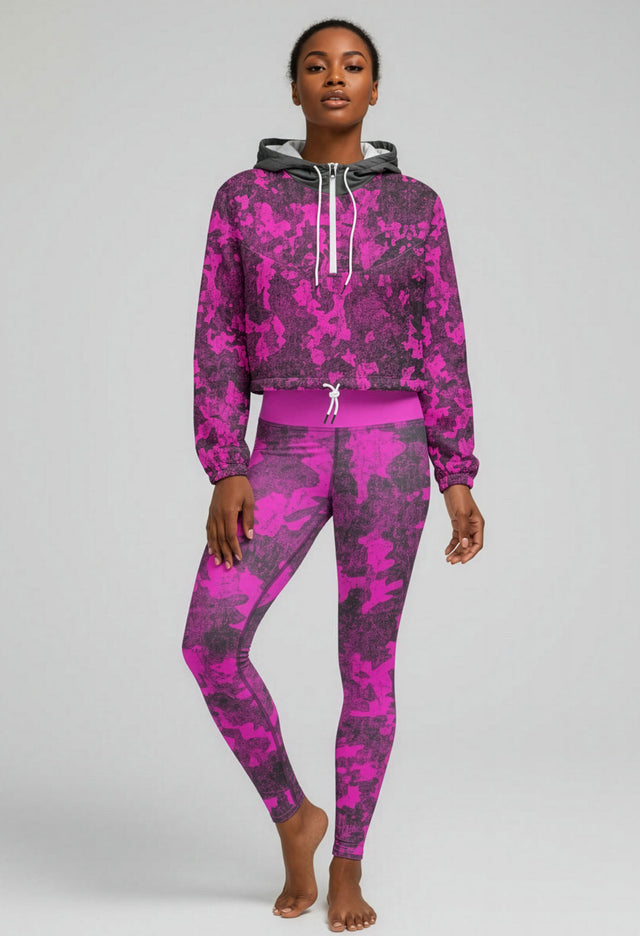 Crazy Love Lightweight Cropped Camo Windbreaker