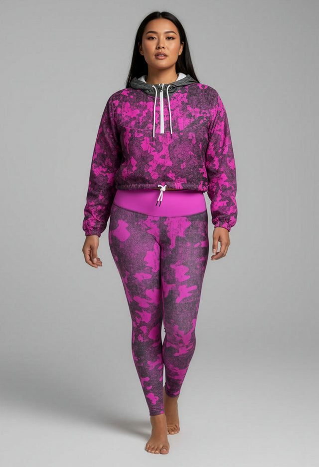 Crazy Love Lightweight Cropped Camo Windbreaker