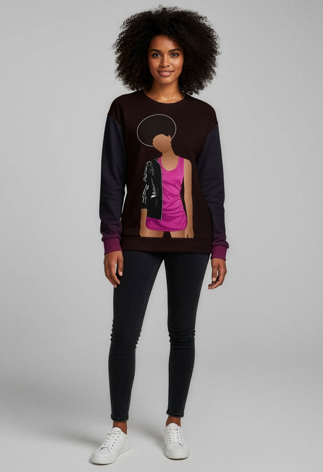 Elena Custom Fleece Black Crew