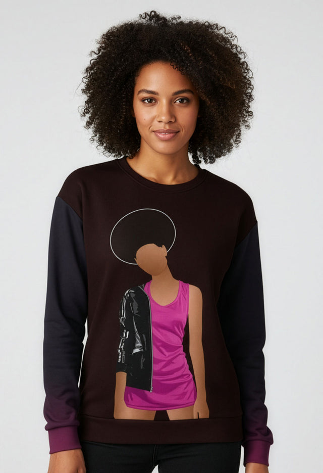 Elena Custom Fleece Black Crew