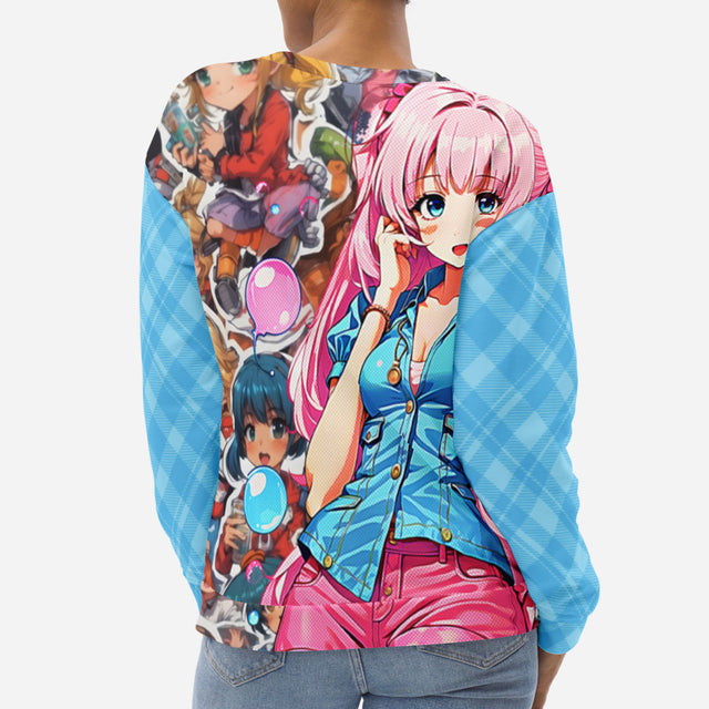 Glitch Graphic Fleece Sweatshirt