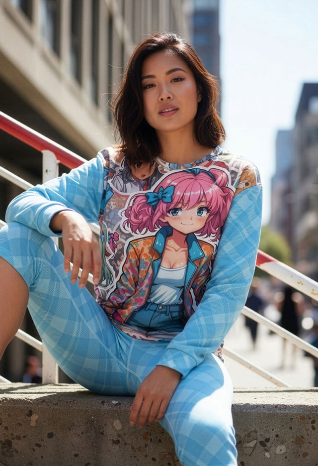 Glitch Graphic Fleece Sweatshirt