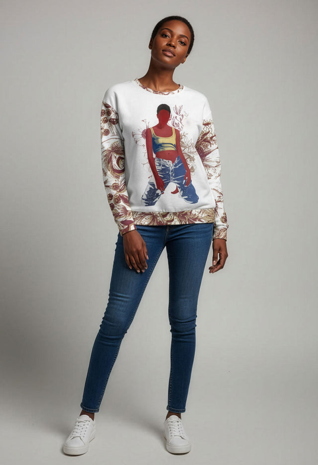 Heartless Relaxed Print Crew Sweatshirt