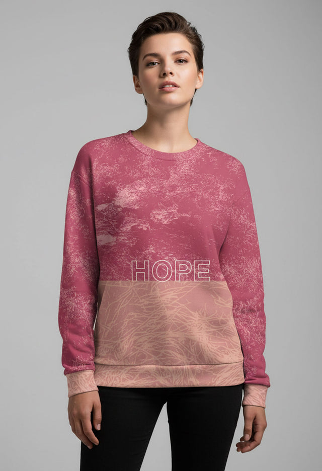 Hope Love Relaxed Fit Crew Sweatshirt