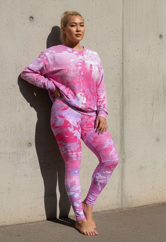 Pink Bubble Gum Love Crew Sweatshirt