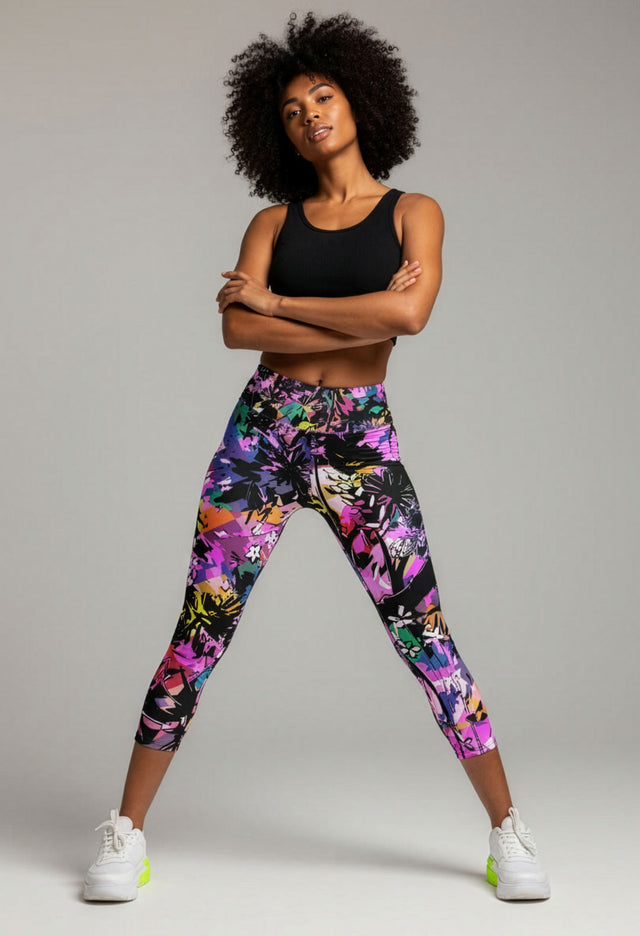 Sari Women's Capri High Waist Leggings