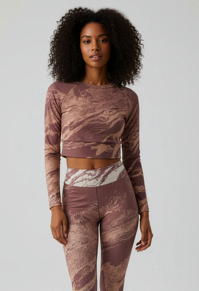 Simple Romance Long-Sleeve Crop Top