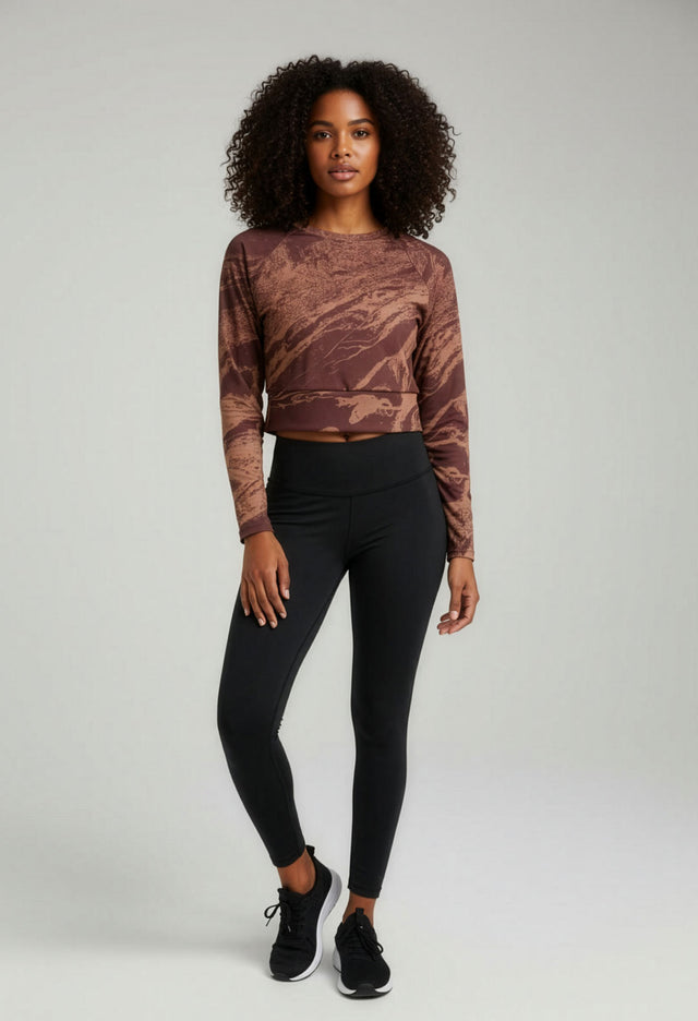 Simple Romance Long-Sleeve Crop Top