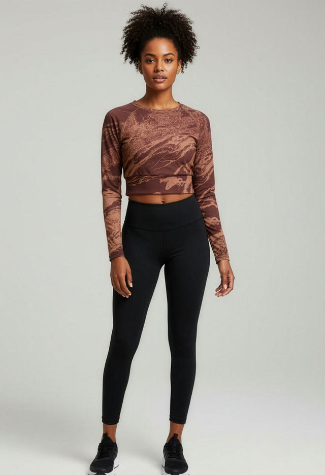 Simple Romance Long-Sleeve Crop Top