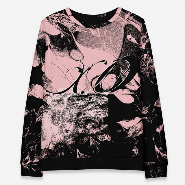 Lost Blossom Fleece Print Sweatshirt Plus Size