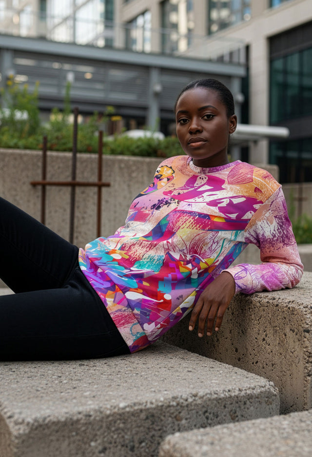 Tessa Relaxed Fit Fleece Crew Sweatshirt