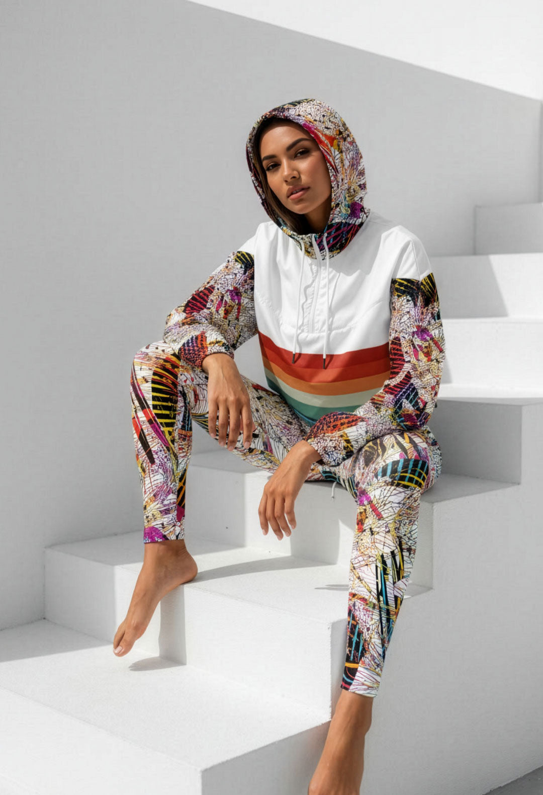 Sania Marie Tiani Cropped Water-Resistant Windbreaker